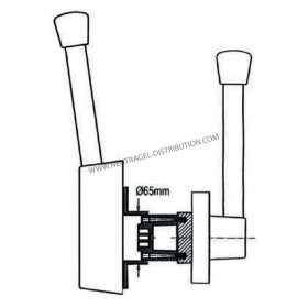 Fermeture complète 7101 gauche épaisseur porte 80 mm