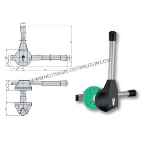 Fermeture complète Euro 2000 épaisseur porte 120 mm