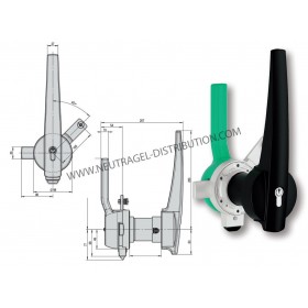 Fermeture complète droite Euro 2006 épaisseur porte 120 mm