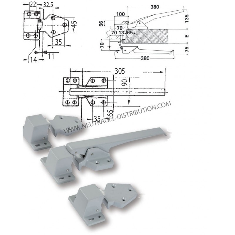 Fermeture complète 217 décalage 22 mm