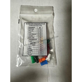 Pochette 13 gicleurs de couleurs différentes