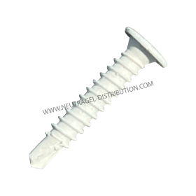 Vis blanche spéciale plaque de recouvrement