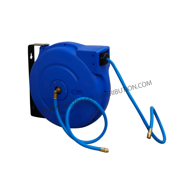 Enrouleur automatique air eau tuyau bleu