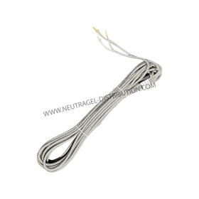Cordon chauffant 4 m pour entourage de porte 2 alimentations avec tresse