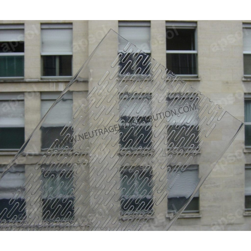 Lanière positive transparente 200/2 mm ajourée