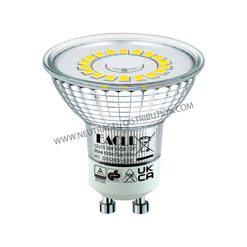Ampoule LED GU10 6 W 6000°K