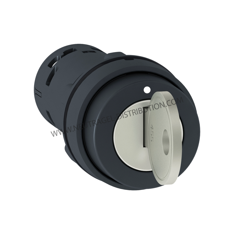 BOUTON TOURNANT À CLÉ N°455 - 2 POSITIONS RETRAIT À GAUCHE - 1 CONTACT f XB7NG21