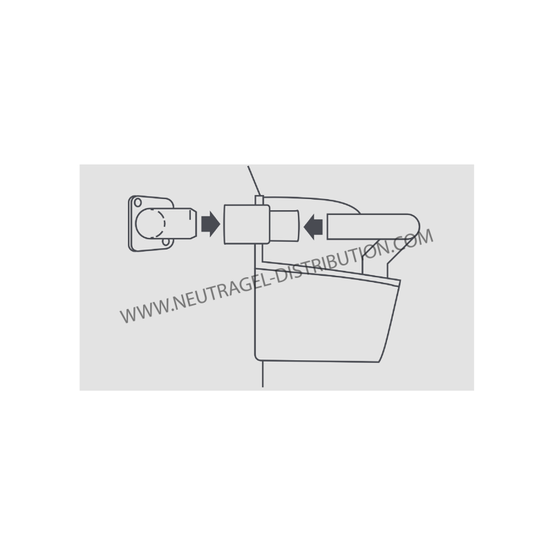 Connexion caoutchouc entre évacuatio des condensats et une pompe de réservoir 26-21mm