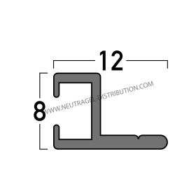 Profilé de type A en aluminium longueur 3 m