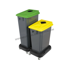 Collecteur tri sélectif sans couvercle 80 L H 760 mm