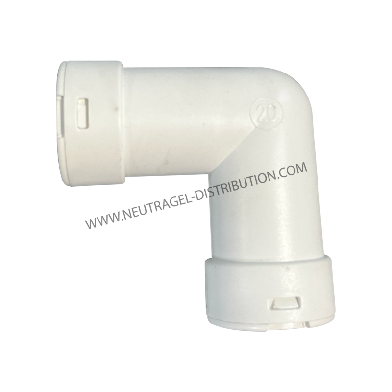 CONNEXIONS À 90°  POUR TUBE DE CONDENSATION RIGIDE DE 20 MM