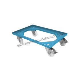 Chariot 2 roues pivotantes + 2 roues fixes