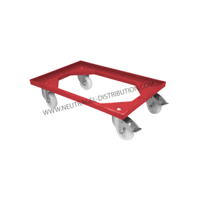 Chariot 2 roues pivotantes + 2 roues fixes