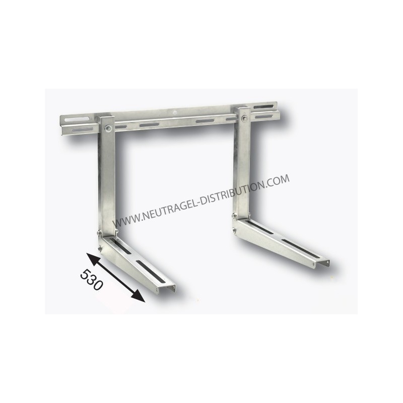 SUPPORT MURAL EN ACIER INOXYDABLE AVEC TRAVERSE 530 X 400 X 780 MM