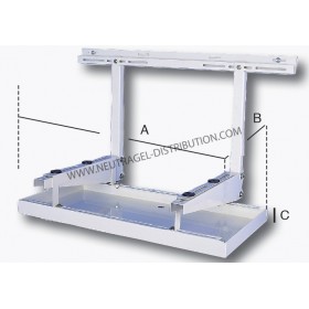 PLATEAU POUR EAUX DE CONDENSATION EN ACIER LAQUÉ 1100 X 400 X 50 MM