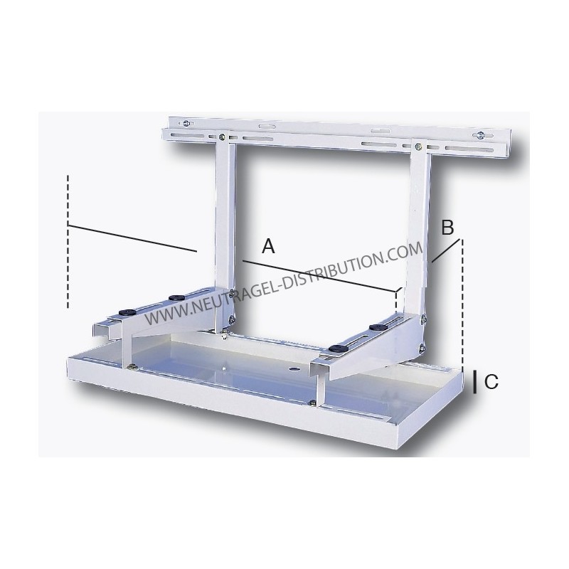 PLATEAU POUR EAUX DE CONDENSATION EN ACIER LAQUÉ 1100 X 400 X 50 MM