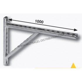 SUPPORT MURAL EN ACIER ZINGUÉ - PROFIL 38 X 40 MM POUR UNITÉS LARGES