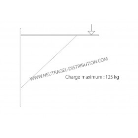 SUPPORT MURAL EN ACIER ZINGUÉ - PROFIL 38 X 40 MM POUR UNITÉS LARGES