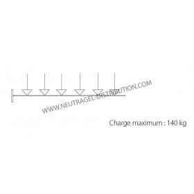 SUPPORT MURAL EN ACIER ZINGUÉ - PROFIL 38 X 40 MM 38 x 40 x 520 MM