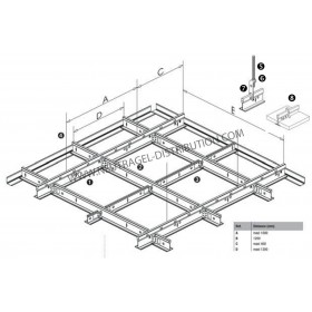 Entrecroise longue 1200 x 32 mm