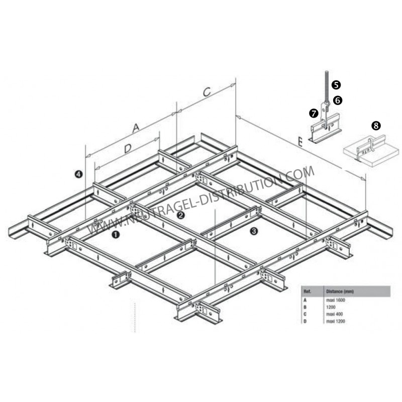 Suspente 3000 x 20 x 24 mm
