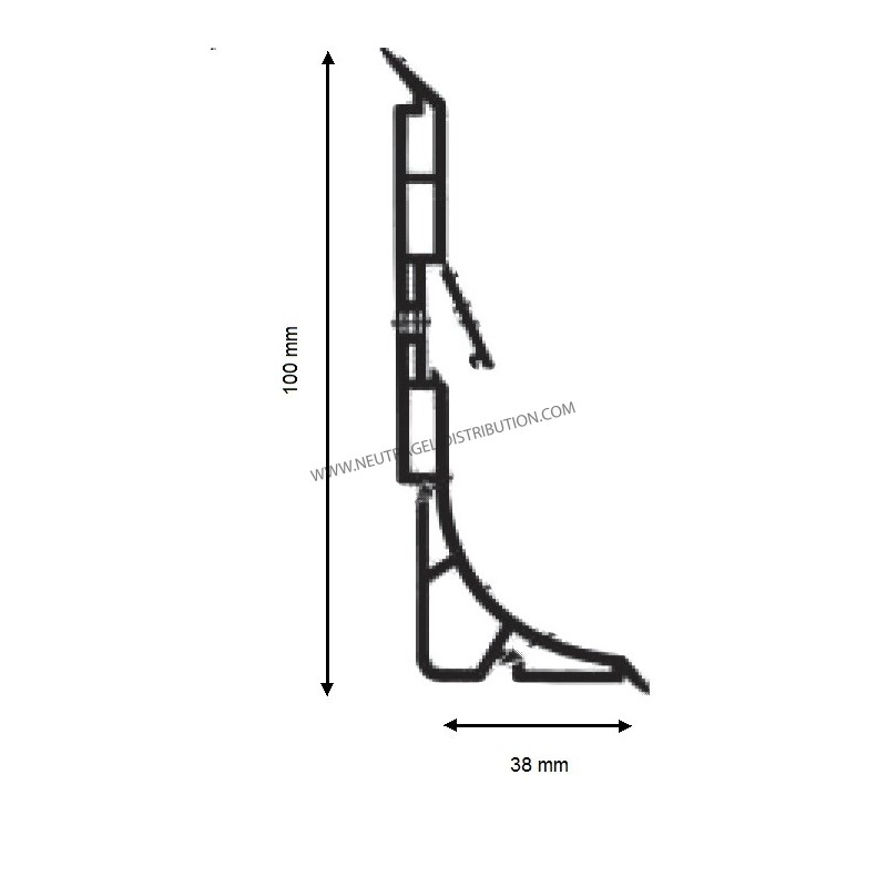 Plinthe PVC hauteur 100 mm