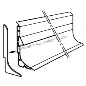 Embout de finition gauche hauteur 100 mm