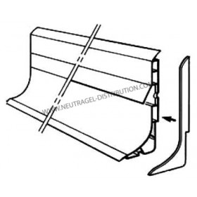 Embout de finition droit  hauteur 100 mm